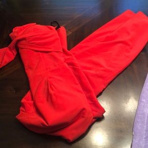 Red Bebe Jumpsuit sz 8 EUC